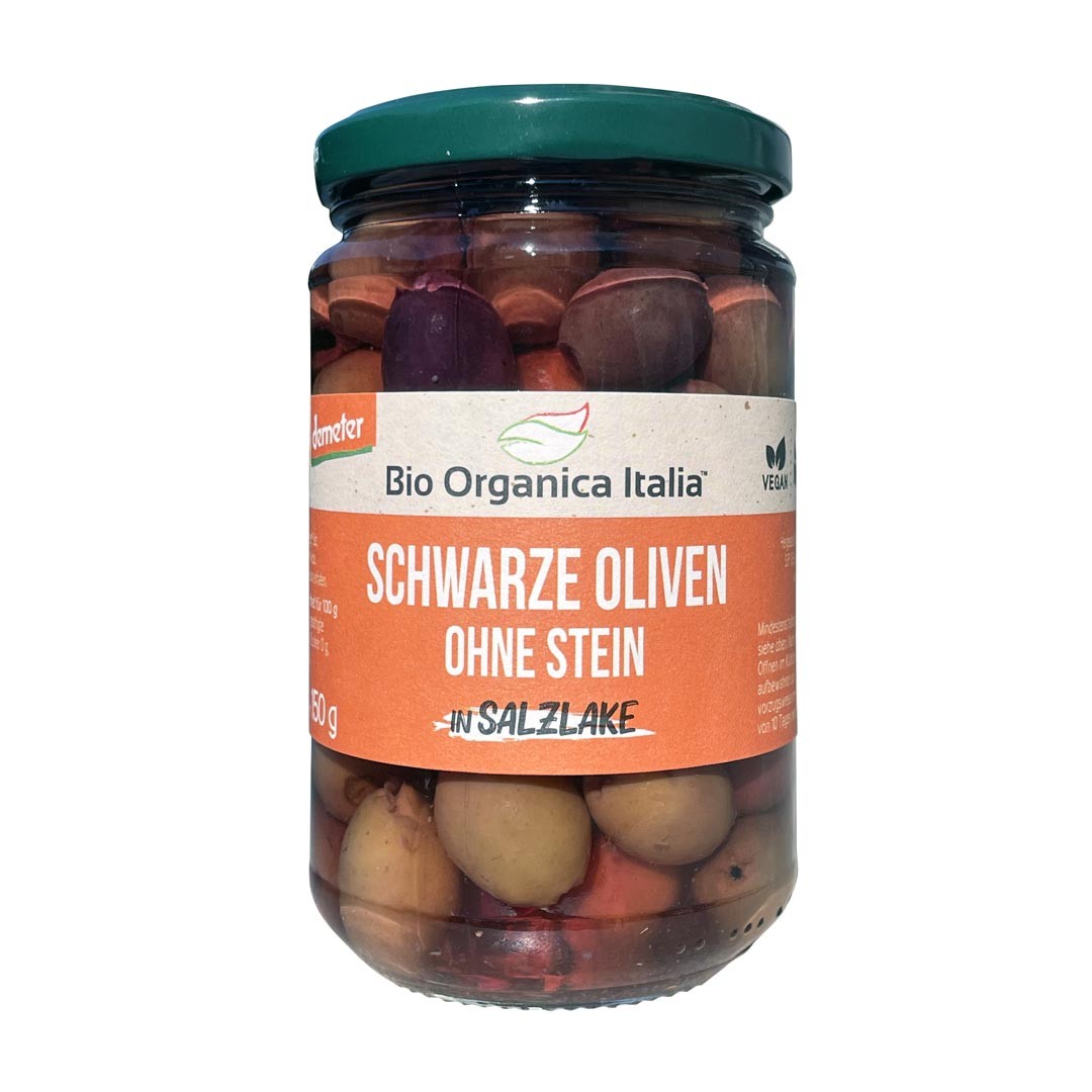 Bio Demeter Schwarze Oliven entkernt – Peranzana 280g
