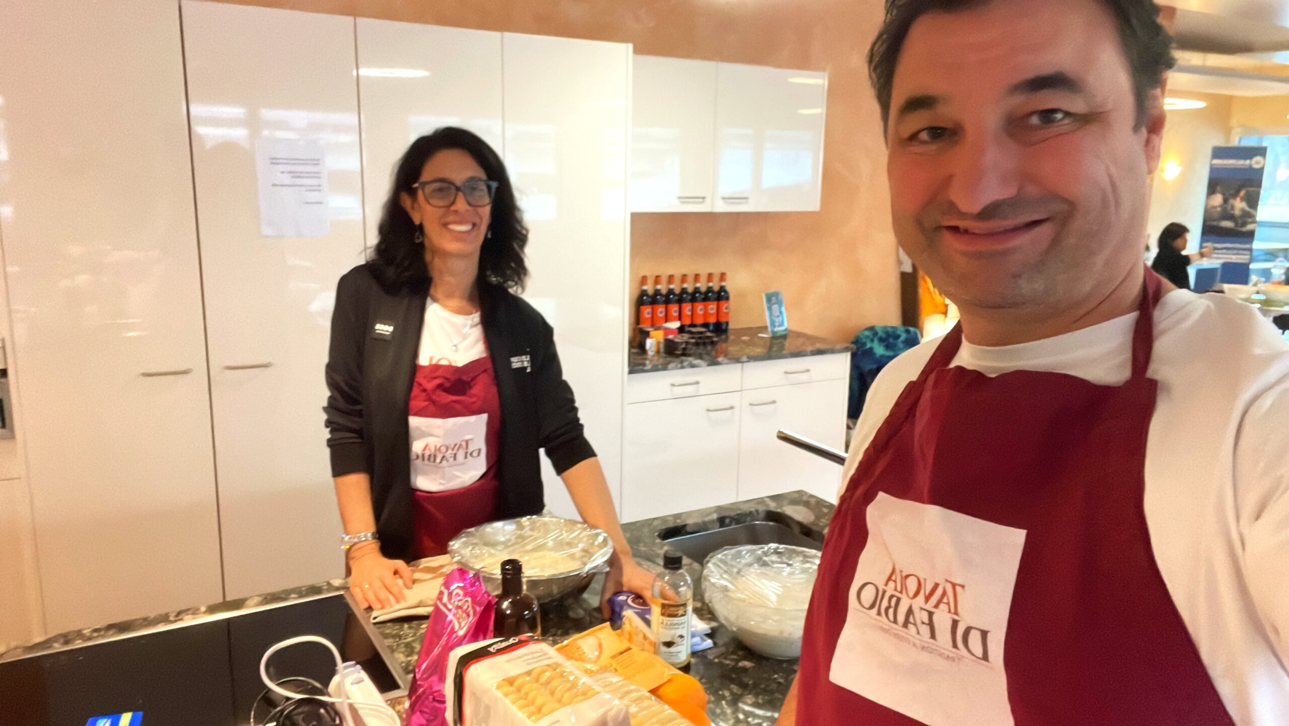 Vorbereitung eines italienischen Kochkurses für ein Team Event in Basel