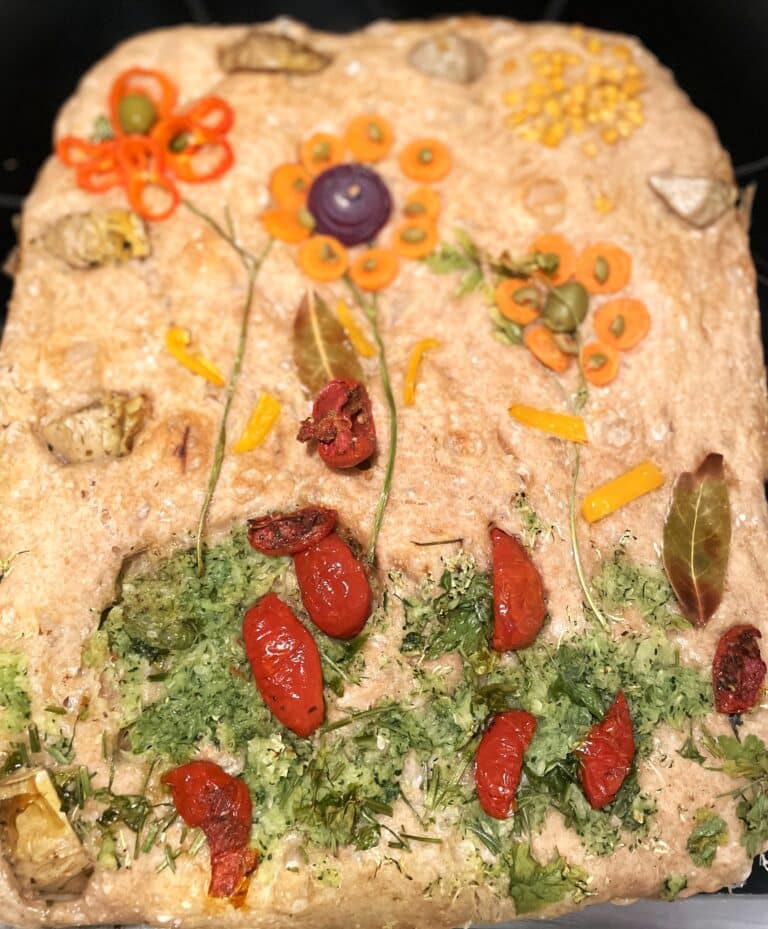 Focaccia dekoriert